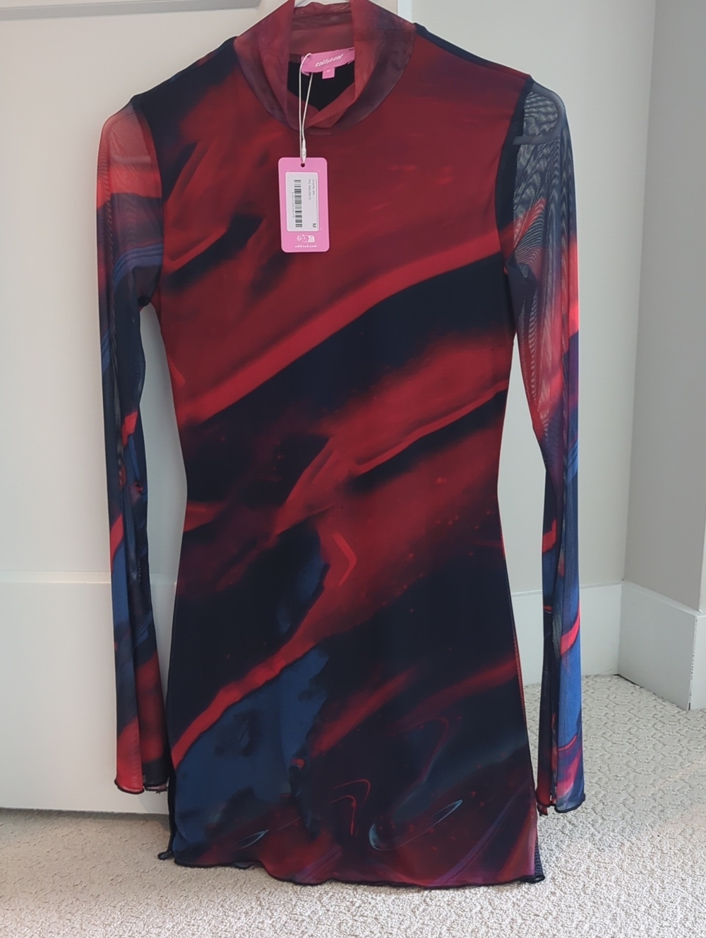 Edikted Women’s Red & Blue Dress Medium